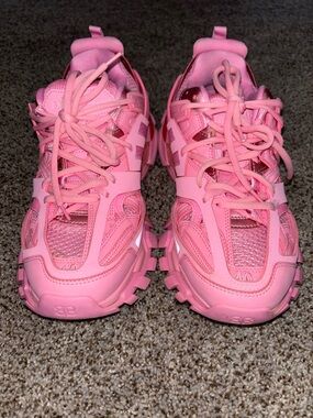 Balenciaga Pink Chunky Track Sneakers